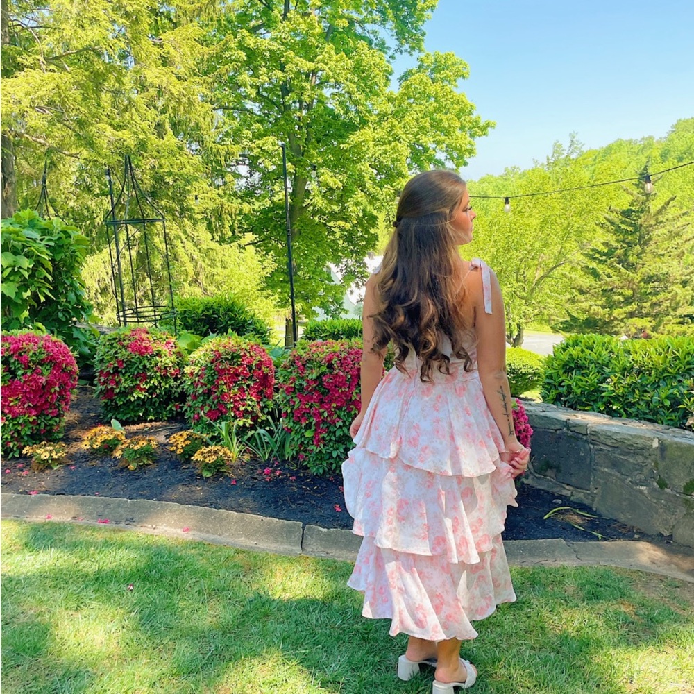Floral Pink Maxi Dress